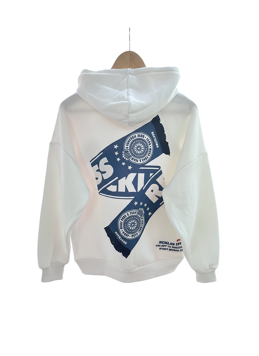 Polera blanca oversiza Talla S