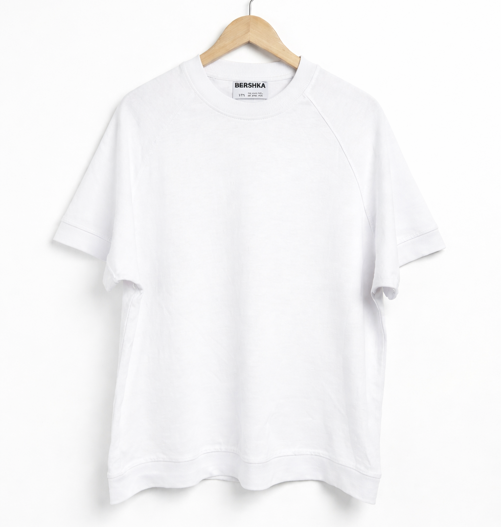 Polo blanco de algodón Talla S